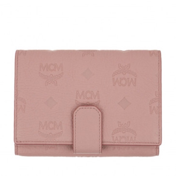 MCM NEW Klara Leather Fold Medium Wallet Pink - Picture 3 of 8